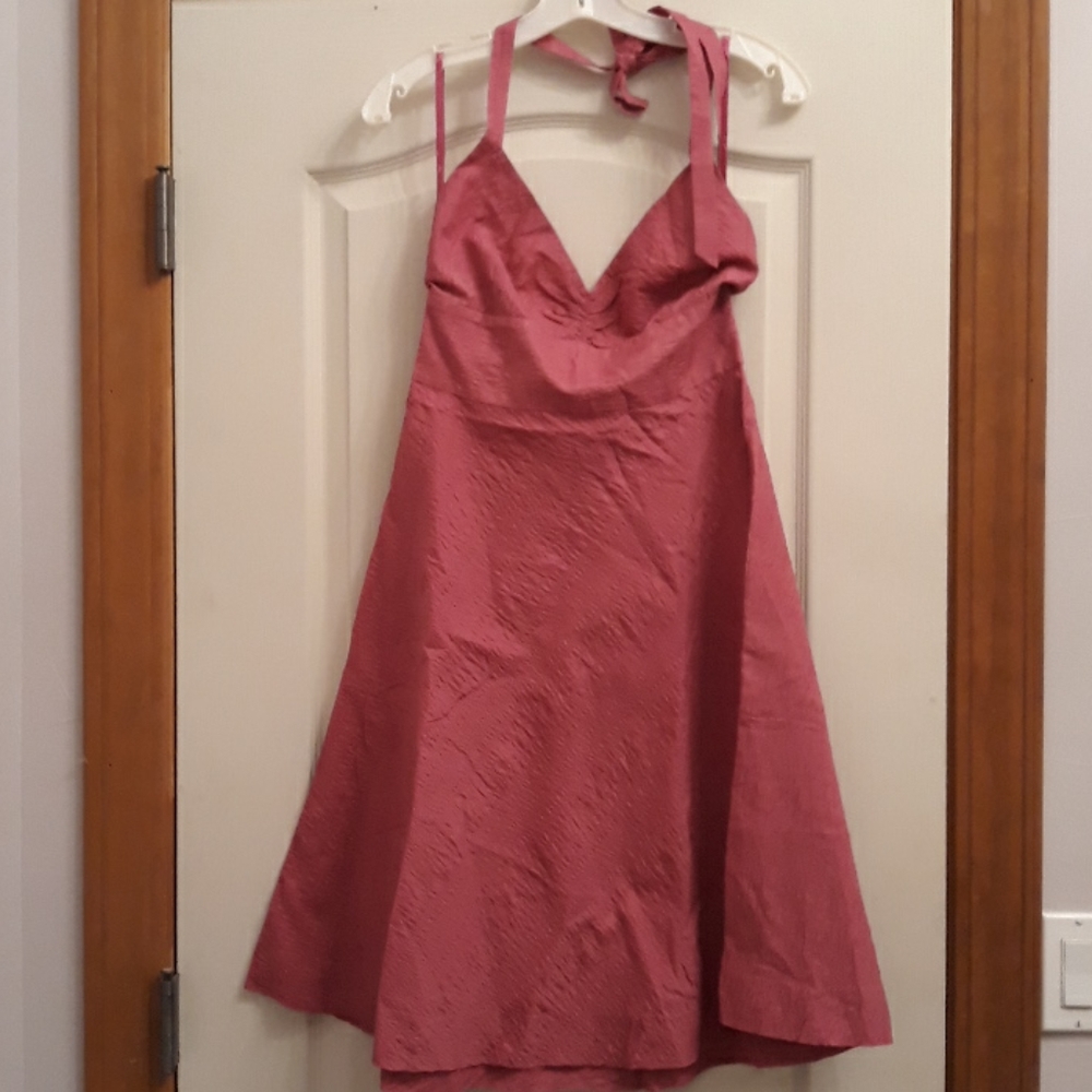 J.Crew Pink Textured Halter Dress 6